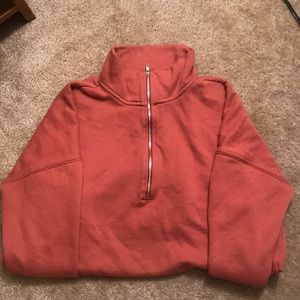 aerie quarter zip tunic sweatshirt